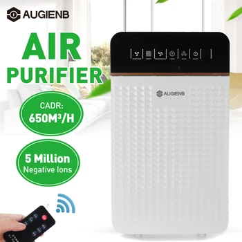 Air Purifier HEPA Filter Negative Ion Air Cleaner Remove Formaldehyde PM2.5 Smoke Dust Automatic Monitors Remote Control 220V EU 3 in 1 hepa filter negative ion air purifier air freshener for homes