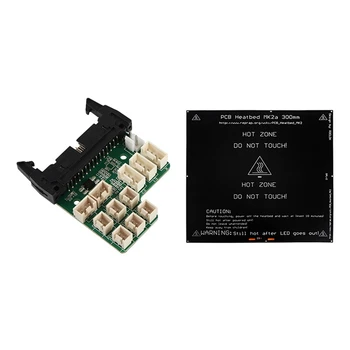 

Mk2A 300X300X3.0mm Reprap Ramps 1.4 Pcb Aluminum Heatbed Hot Plate with 3D Printer Transfer Board