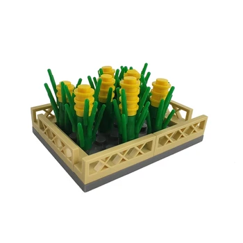 

City MOC Series Creactor Green Plants Accessories DIY Models Bamboo Pot Bricks Toys For Children Compatible Building Blocks