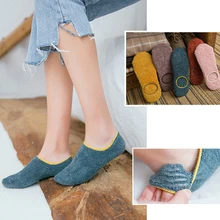 Теплые коралловые флисовые короткие носки-башмачки для женщин, зимние силиконовые Нескользящие носки, модные женские Мягкие плотные невидимые носки