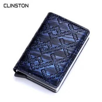 

New RFID Unisex PU Leather Credit Card Holder Wallet Antitheft Bank Credit Cards Case Male Mini Smart Purse