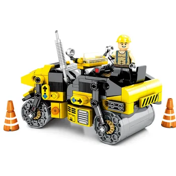 

701201 Science and Technology Mechanical Engineering Series Double-drum Roller Compatible with Block Toys