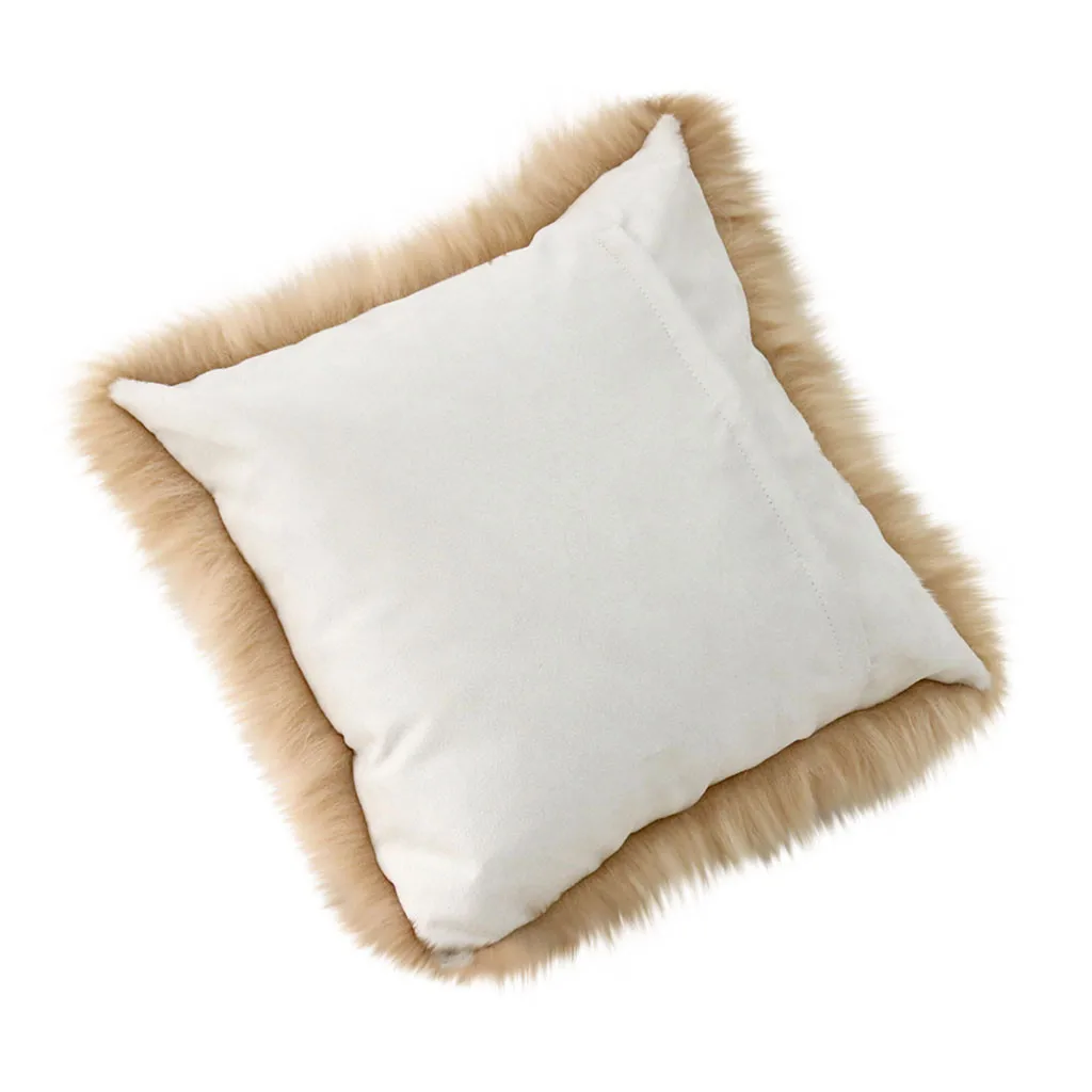 Sofa decorative mat imitation wool plush fashion throw pillow coffee shop sofa cushion cuscini sedie home decor pillow 10.21