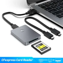 Uthai c78 leitor de cartão cfexpress usb3.1 gen2 tipo b c adaptador suporte cfe cartão de memória 128g 256g 512g usb3.0 com cabo para slr