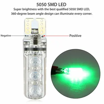 

Parts LED Car Lights 4 modes T10 W5W 5050 6SMD LED Wedge Bulbs Motorcycle