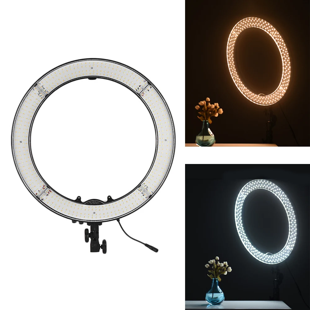 

Andoer 18 Inches Ring Light 55W 480 LED Light 3200K-5500K Ring Video Lamp with Plastic Filter for Makeup Camera Phone Video