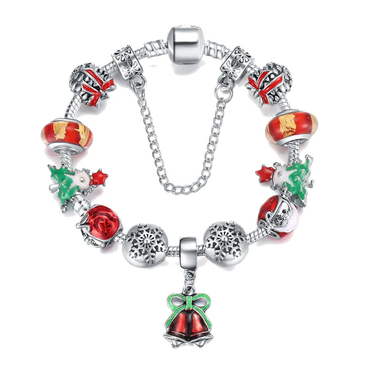 2020 Christmas New Red Glass Beaded Bracelet Alloy Diy Jewelry Tree | Украшения и аксессуары
