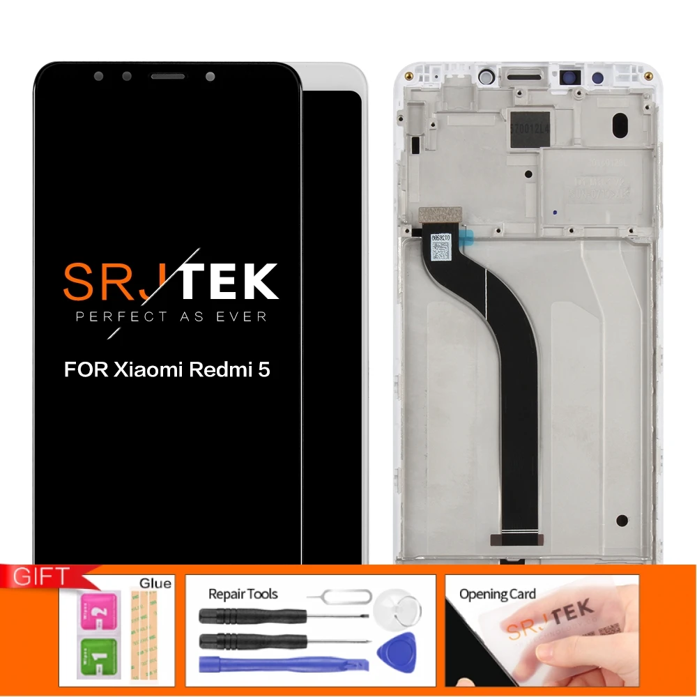 Pаспродажа Оригинальный Для Xiaomi Redmi 5 ЖК дисплей сенсорный экран с рамкой дигитайзер сборка для Xiaomi Redmi 5 дисплей запасные части