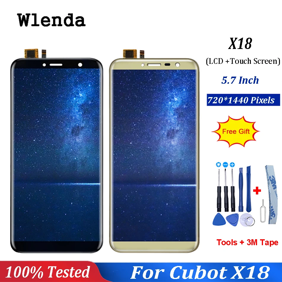

For Cubot X18 LCD Display+Touch Screen Assembly Repair Parts Replacement Accessories For cubot x18 lcd+free tools