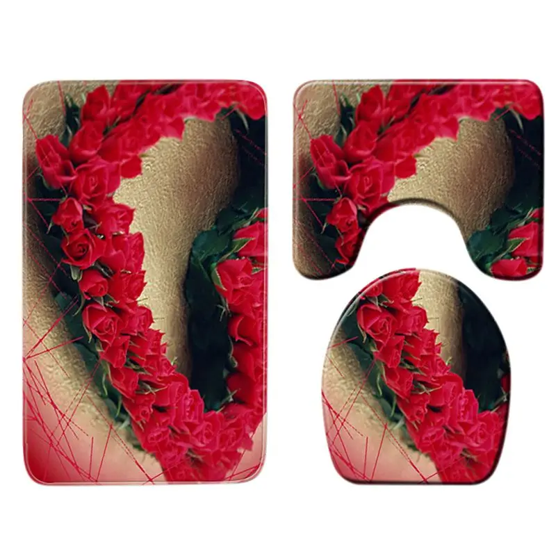 4 шт./компл. ко Дню Святого Валентина Водонепроницаемый душ Шторы полиэстер Ванна Шторы дома шторы с крючками для ванной душевая Шторы s - Цвет: 2