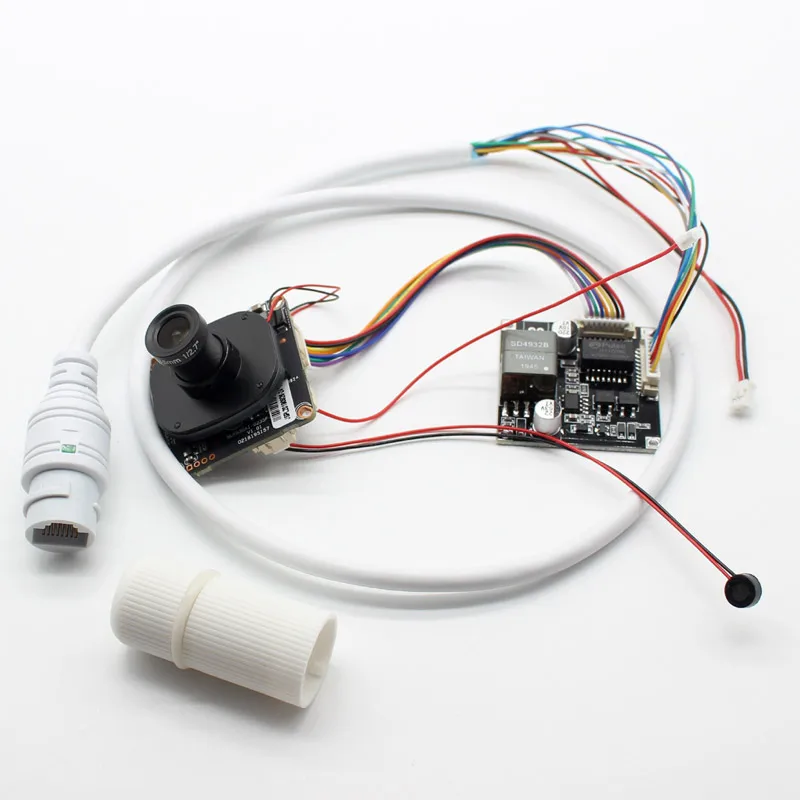 POE module + HD IP CCTV Camera module Network 4MP Audio Security IPC board H.265 ONVIF + POE cable