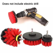4 шт. щетка для скруббера, щетка для чистки поверхностей ванной комнаты, ванна, плитка для душа, затирка, электрическая дрель, скраб, чистящие инструменты