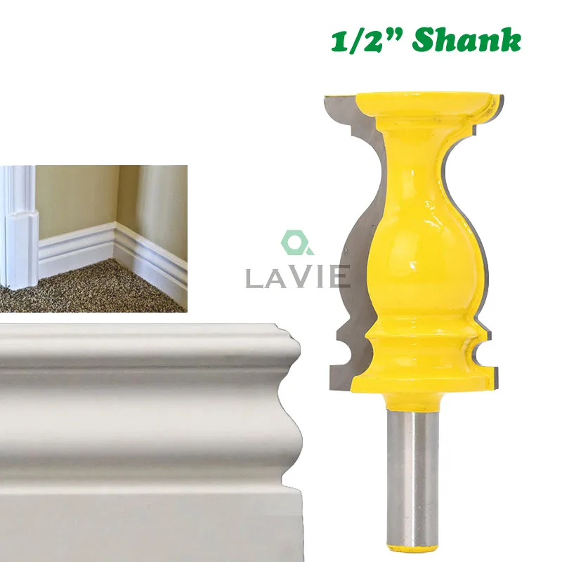 

1pcs 12mm 1/2 Shank Milling Cutter Woodwork S Type Handle Line Handrail Router Bit Wood Cutter Woodworking MC03112