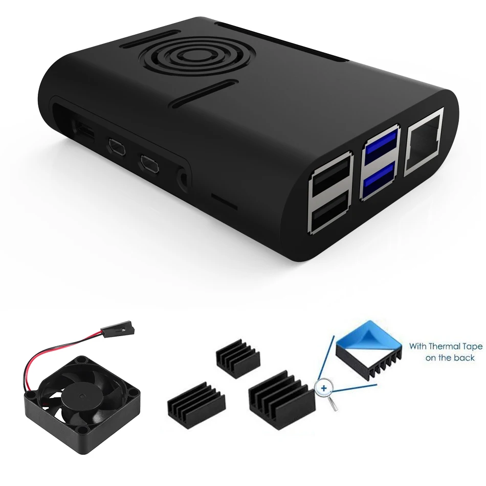 Чехол для raspberry pi 4 чехол Pi с охлаждающим вентилятором радиатор Raspberry Модель B 4B