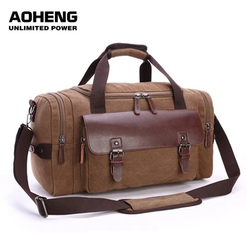 

Hoge Kwaliteit Mannen Canvas Reisbagage Tas Yoga Fitness Bags Grote Capaciteit Schouder Handtas Crossbody Plunjezakken Duffle