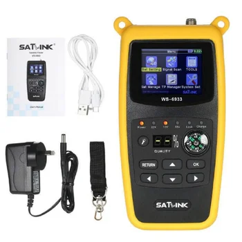 

Original Satlink WS-6933 Satellite Finder DVB-S2 FTA C KU Band Satlink Digital Satellite Meter WS6933 hot sell