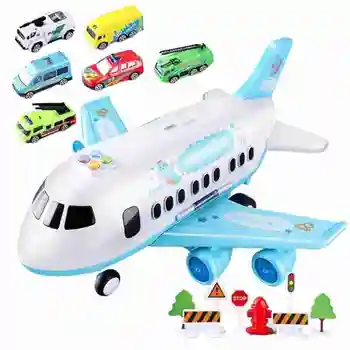 

Simulation Passenger Aircraft Model Simulation Passenger Music Track Fall Resistant Inertia Plane Large Size Children Toy Gifts