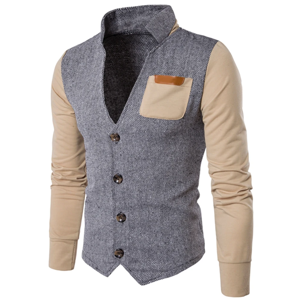 Jaqueta masculina de algodão com gola slim,