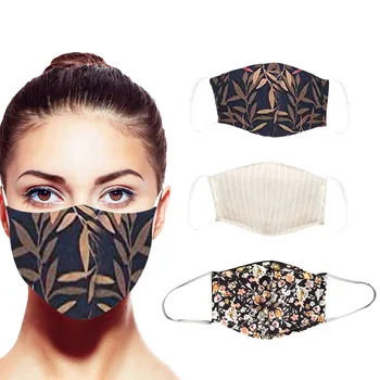 

1PCS Cotton No-disposable Face Mask Fashion Print Custom Masks Adult Unisex Mouth Cover Mouth Mask With Design Mascarilla Boda