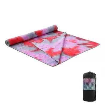 

Tie-Dye Yoga Towel Sweat Absorbent Non-Slip Fitness Mat Blanket with Carry Bag