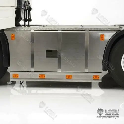 LESU RC Metal Side Skirt Plate Light Toolbox 1/14 DIY Tmy VOL Tractor Truck TH16489