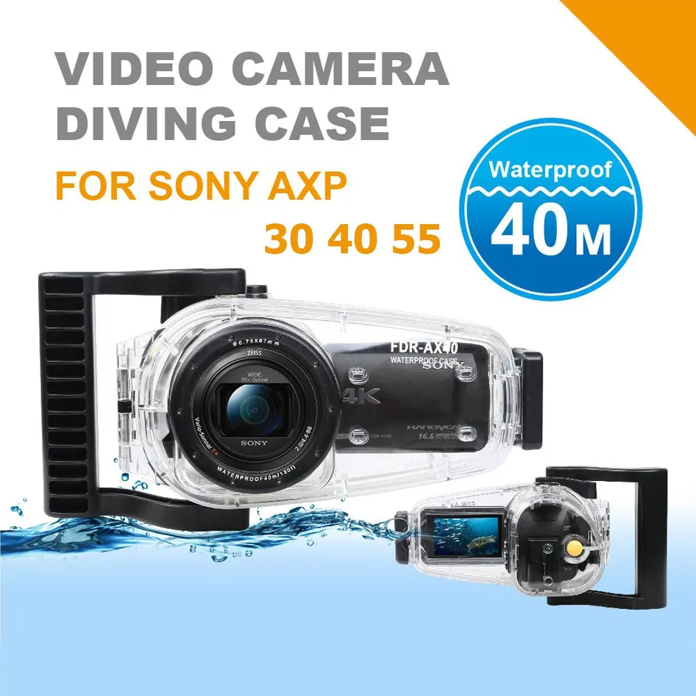 

Diving Photography Waterproof Case For Sony FDR AX30 AX40 AX55 Video Camera Housing Underwater Case 40m/130FT Run Camcorder