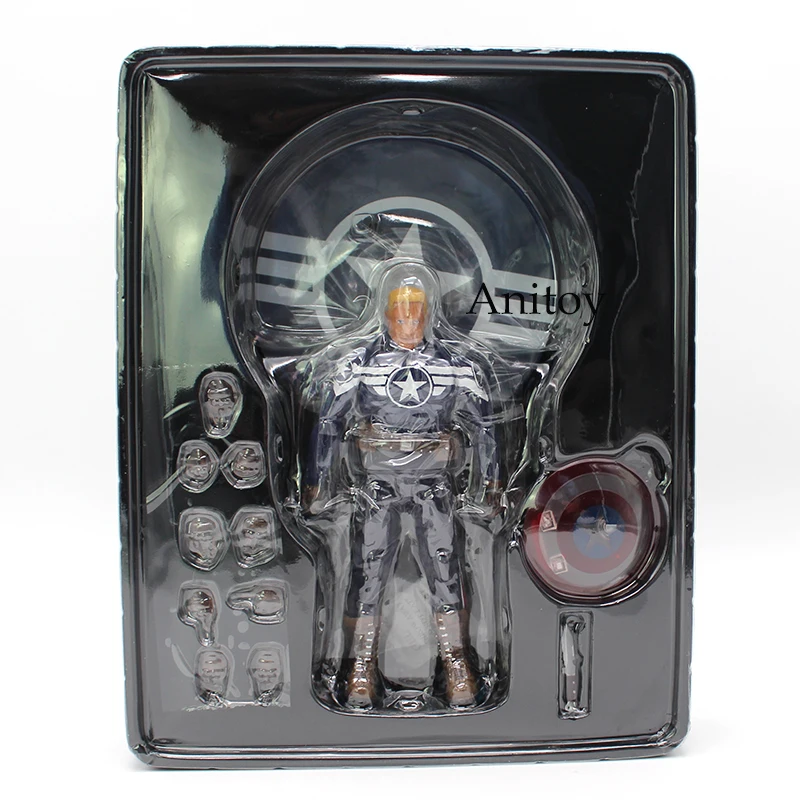 MEZCO Капитан Америка 1/12 Масштаб ПВХ фигурка Коллекционная модель игрушки(настоящая одежда) 16 см