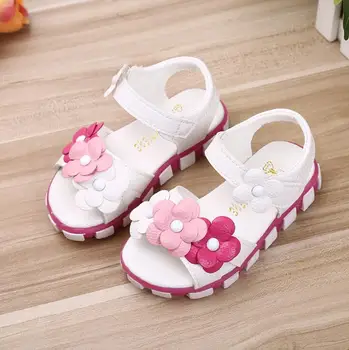 

New Summer Outdoors Children Girls Sandals Beach Casual Flower Sandals Princess Shoes toddler sandals girls shoes