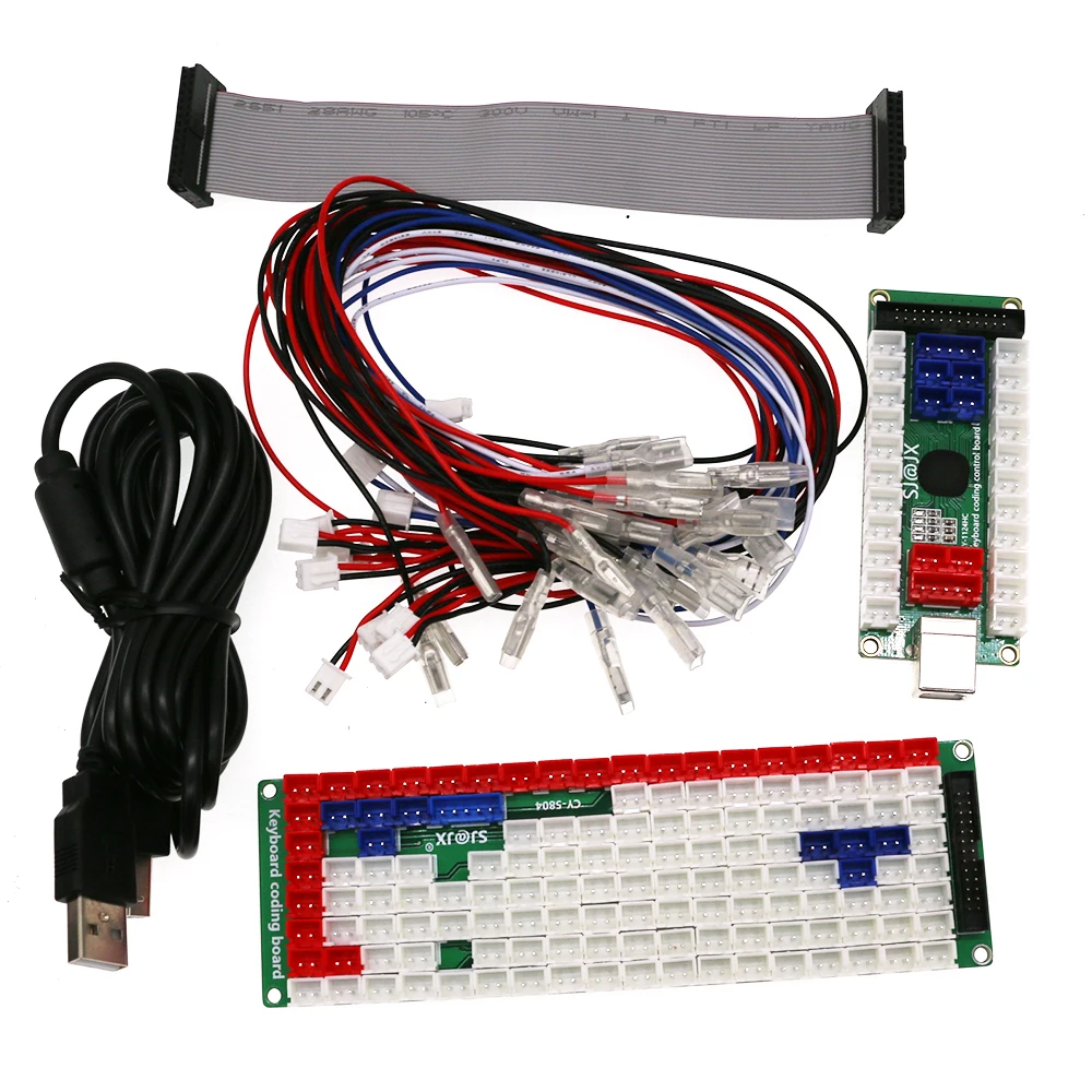 

PC Computer Arcade Game Controller USB Board To Replace Keyboard Buttons Zero Delay Encoder For MAME DIY Kit With Wire Cable