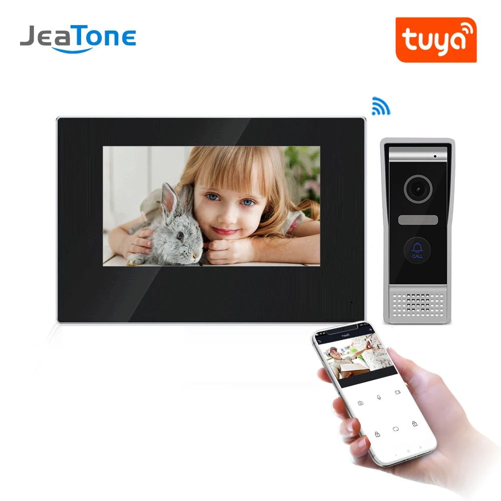 Видеодомофон JeaTone 7 дюймов Wi Fi IP домофон дверной звонок колонка система контроля