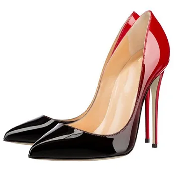 

2019 spring new fashion ultra high with women's shoes stiletto two-color pointed shoes large size shallow mouth women's shoes