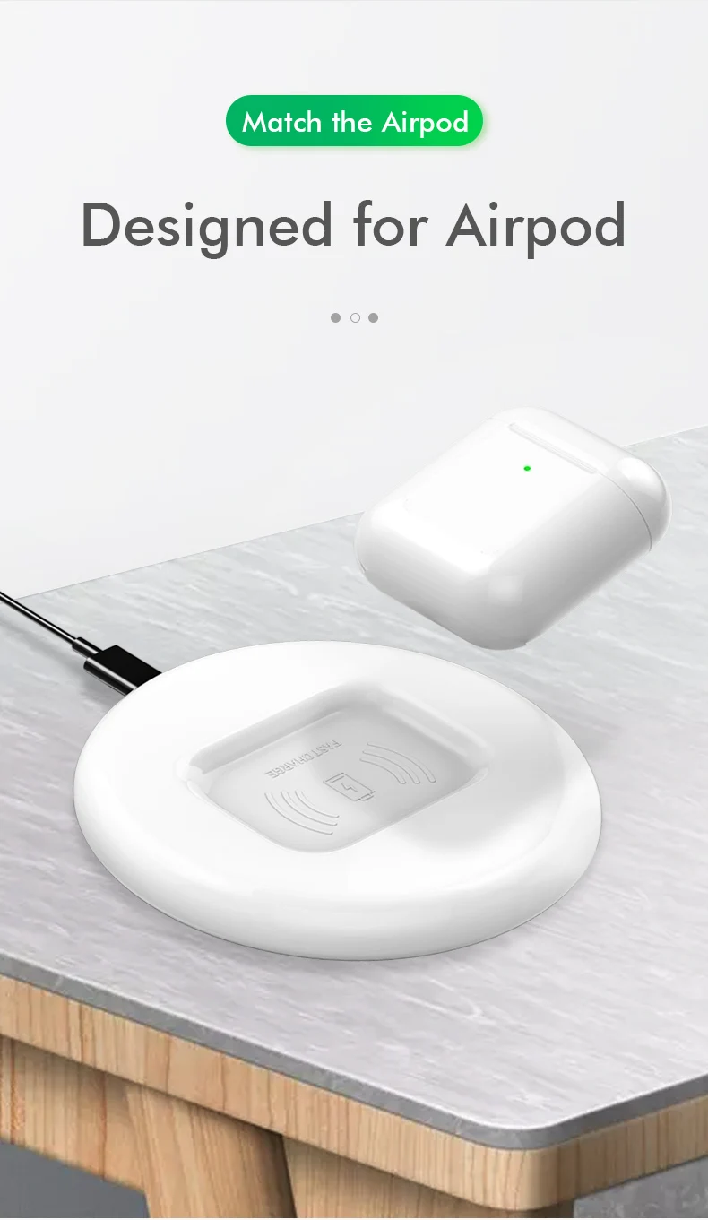 Musubo роскошное Беспроводное зарядное устройство для Apple Airpods 2 для iPhone 11 Pro Max Xs XR 8 Plus Qi Быстрая зарядка Airpod для S10 Note 10 S9