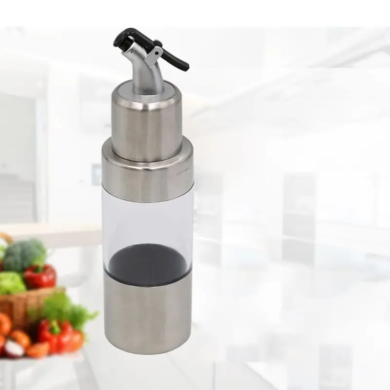 150 мл Дозатор для масла из нержавеющей стали герметичный контейнер для соевого соуса уксуса кухонный инструмент для приготовления пищи 72XF