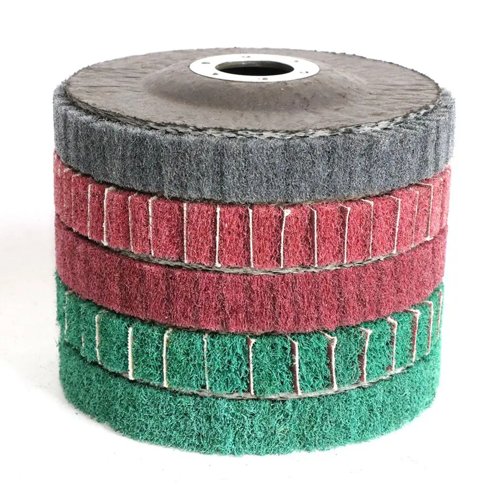4"~12" Scouring Pad Sanding Flap Polishing Wheel for Metal Removal Rust 240 Grit 