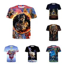 2021 Summer Top Home Men's T-shirt Special Skull Terror Round Neck Polyester 3D Punk Style Shorts Free Delivery Xxs-6xl