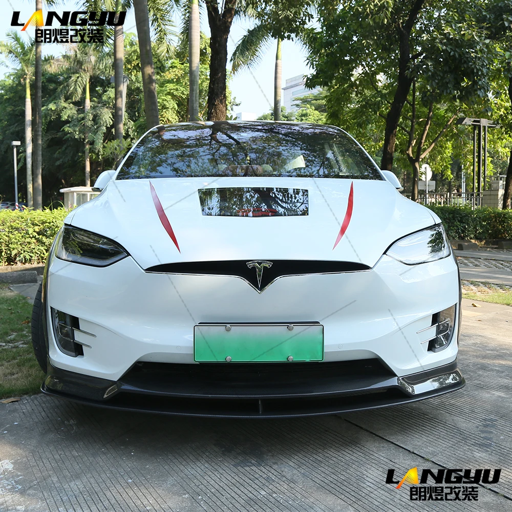 Us 135992 20 Offfor Tesla Model X 2015 2016 2017 2018 2019 Carbon Fiber Wide Body Kit Spoiler Wing Fender Flares Sideskirts Diffuser Lip Hood On