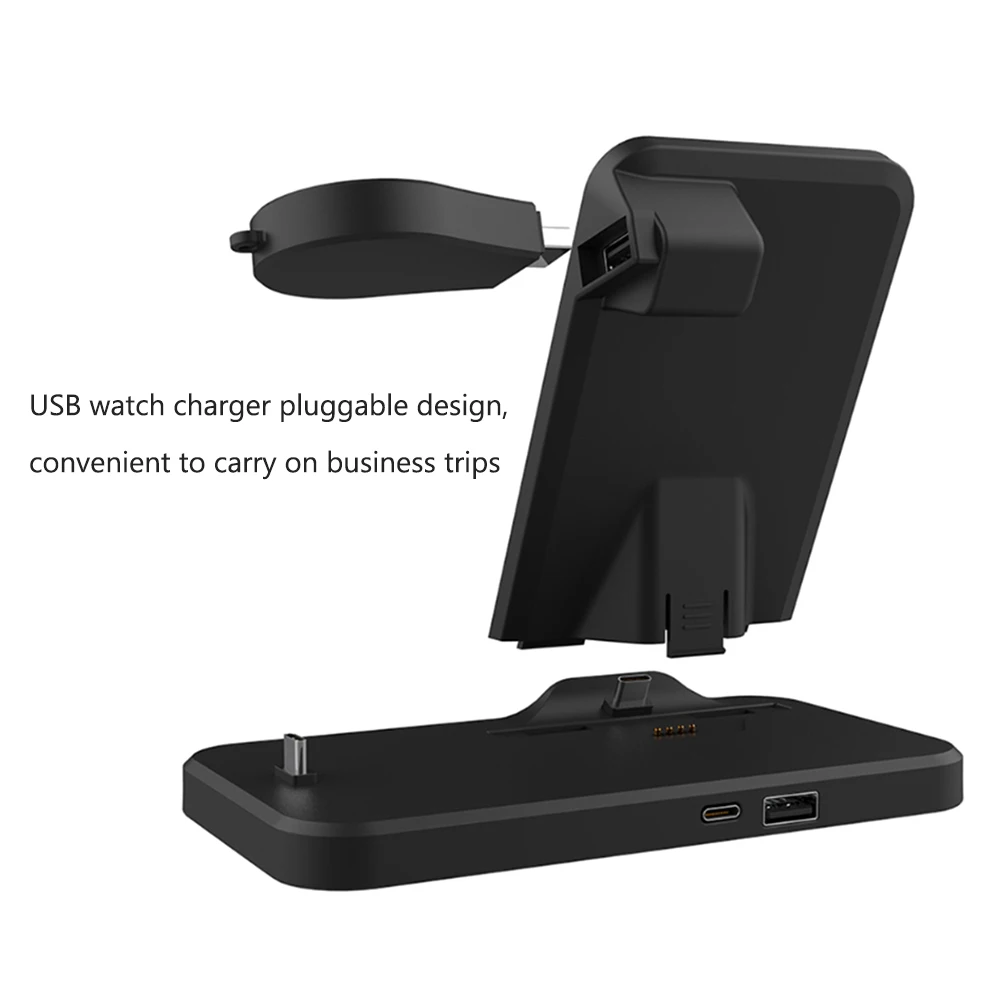 Threeinone Wired Charging Base Phone Watch Earbud Charger For Honor