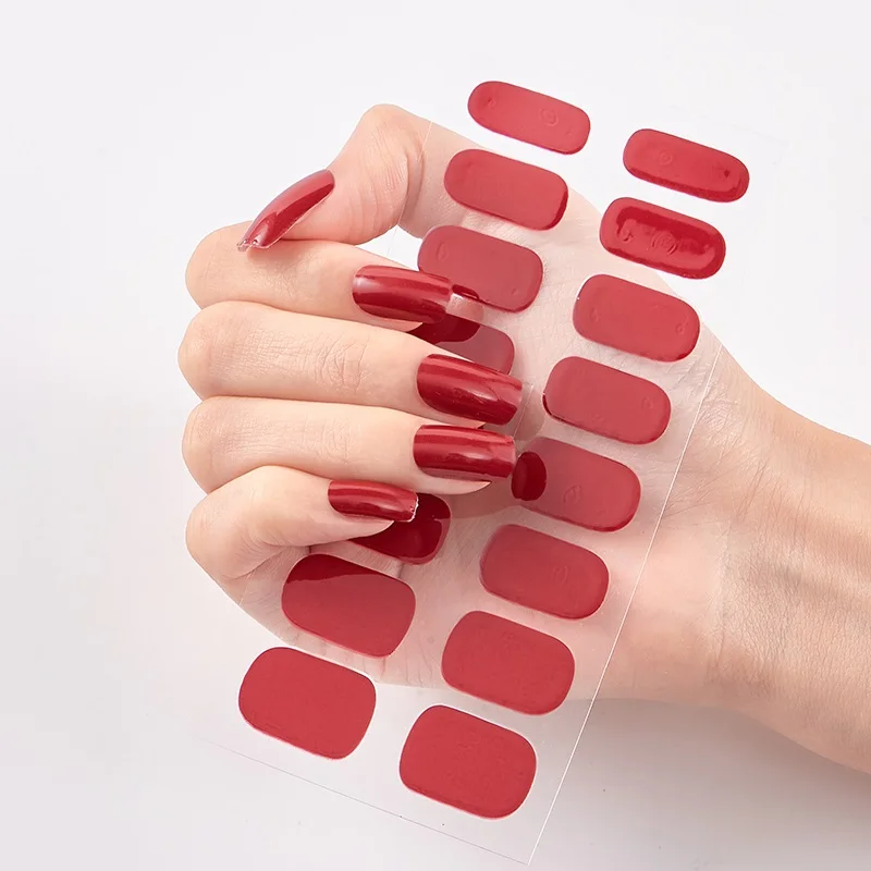 Full Beauty Nailart Sticker Nail Polish Stickers Foil Nail Art Stickers 2020 Pure Solid Color Decals Plain Stickers Nail Tape