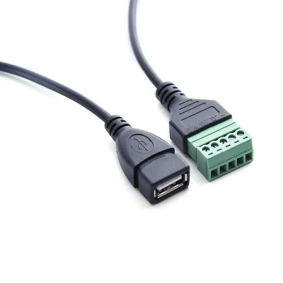 Connector and Terminal 1FT USB 2.0 B Male to 5 Pin Screw Terminal Connector Plug w Shield Adapter Cable Connector and Terminal 1FT USB 2.0 B Male to 5 Pin Screw Terminal Connector Plug w Shield Adapter Cable