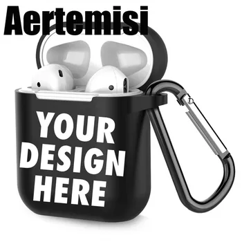 

Aertemisi Design Your Own Custom Earphone Cases Compatible for AirPods Case 2 1 with Anti-Lost Keychain Carabiner