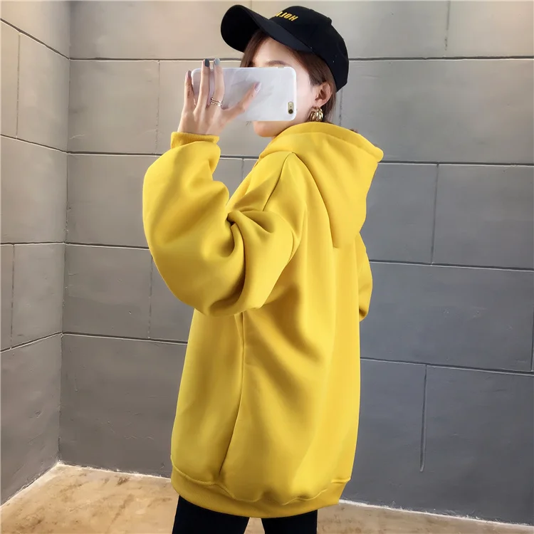 Плюс Размер Уличная sudaderas mujer негабаритных женская одежда толстовка с капюшоном kawaii впитывает пот и бархат нижнее белье женские A5634