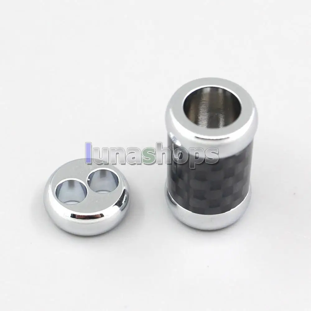 Aluminium Alloy Carbon Super Light Headphone Earphone Cable Splitter Adapter Plug For DIY Custom LN005421