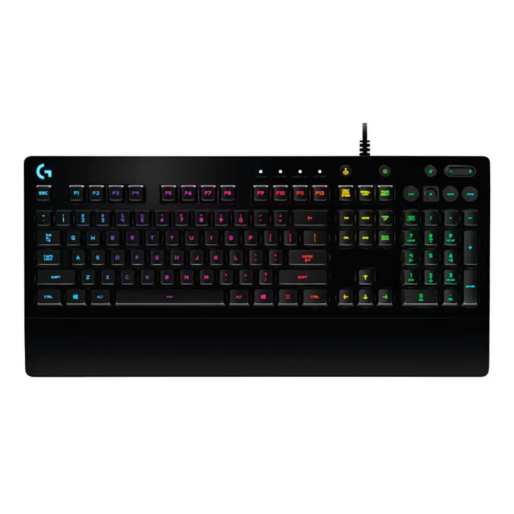 Механическая игровая Проводная usb-клавиатура logitech G213 с 108 клавишами и RGB подсветкой, оригинальная Проводная клавиатура logitech для Windows 7/8/10 - Цвет: Черный