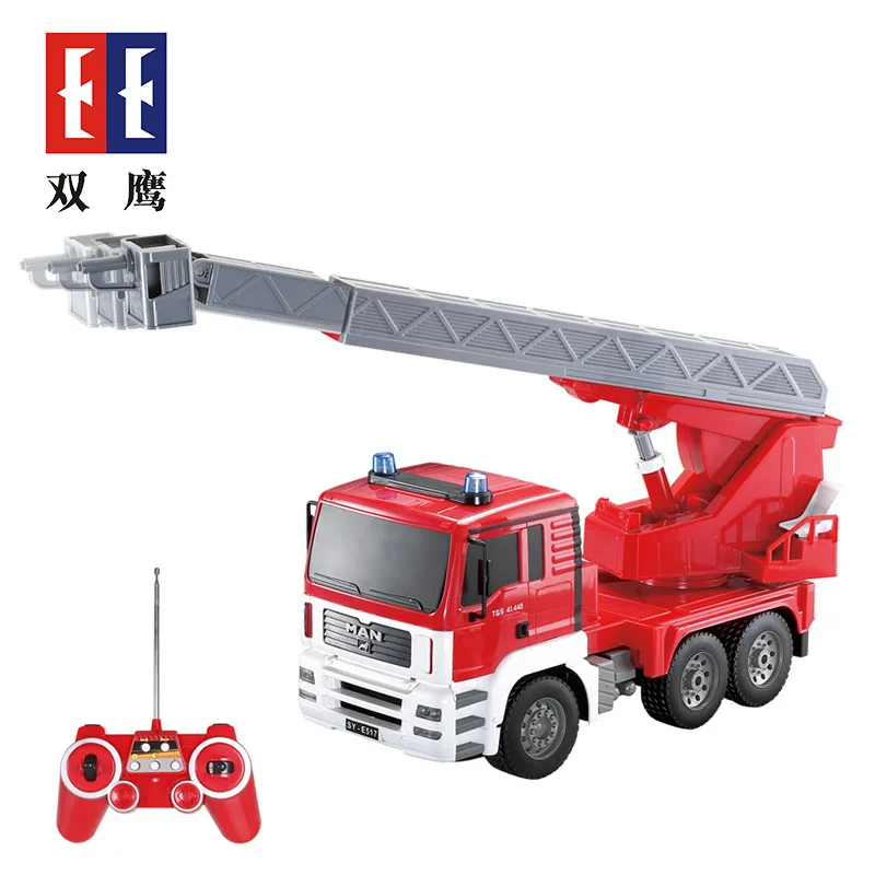 

Double e Fire Truck E517-001 Children Engineering Vehicle Model Ladder Telescopic Fire Truck