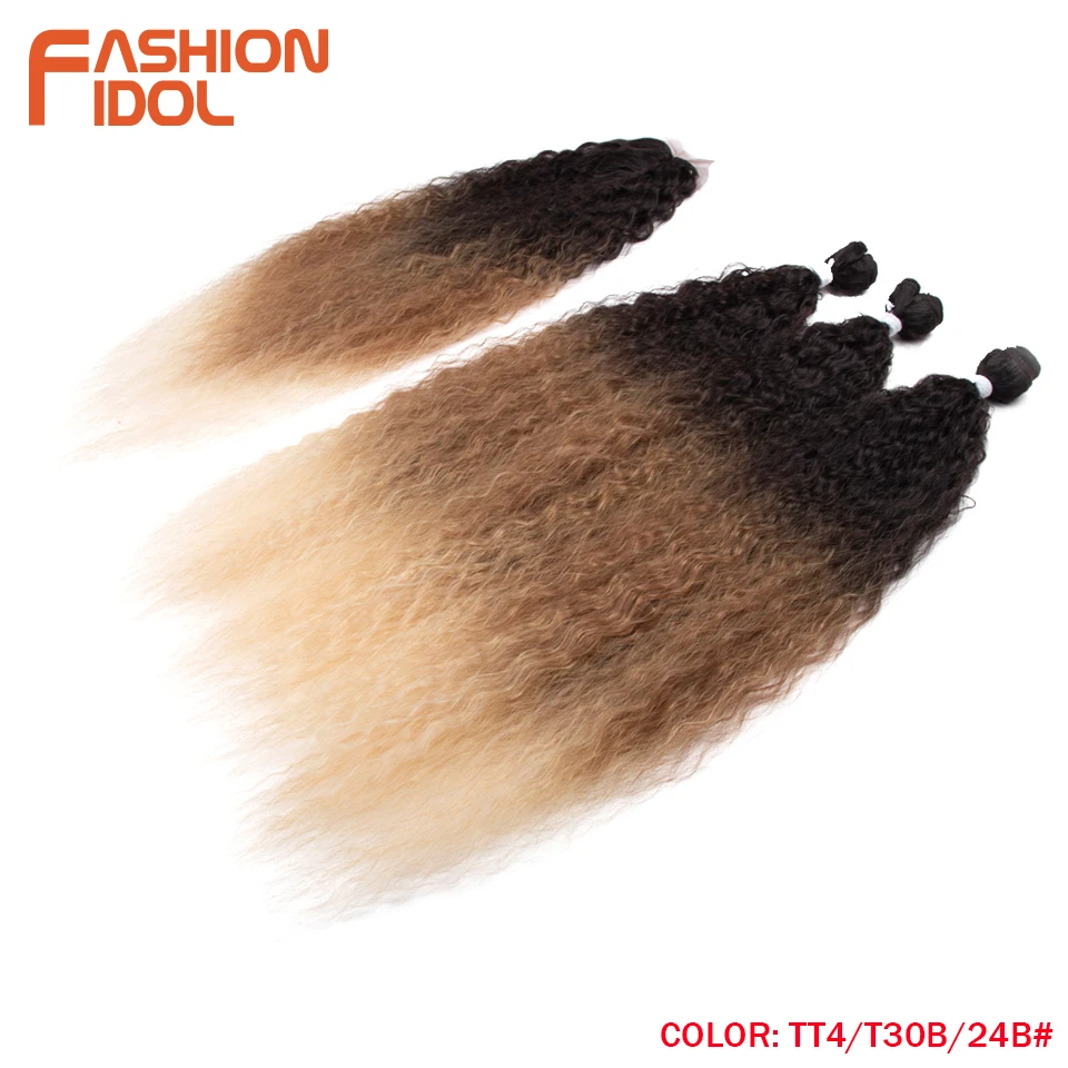 Moda ídolo afro kinky pacotes de cabelo