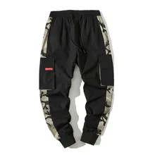 Стиль осень и зима нагрудник комбинезон мозаика камуфляж мужские по щиколотку луч ноги брюки