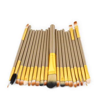

20Pcs/Set Makeup Brush Toiletry Kit Wool Shadow Brush Foundation Eyebrow Make Up Brush Cosmetics Tool Set