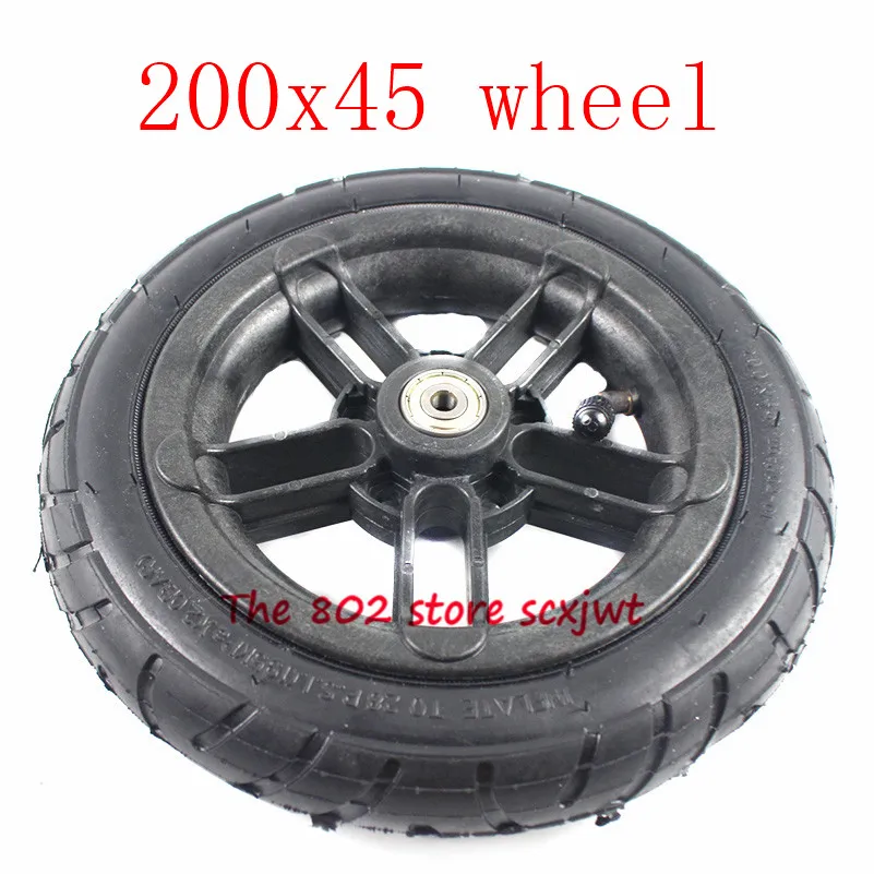 200x45 Inflated Wheel and hub and inner tire 200*45 For E-twow S2 Scooter M8 M10 Pneumatic Wheel 8" Scooter Wheelchair Air Wheel