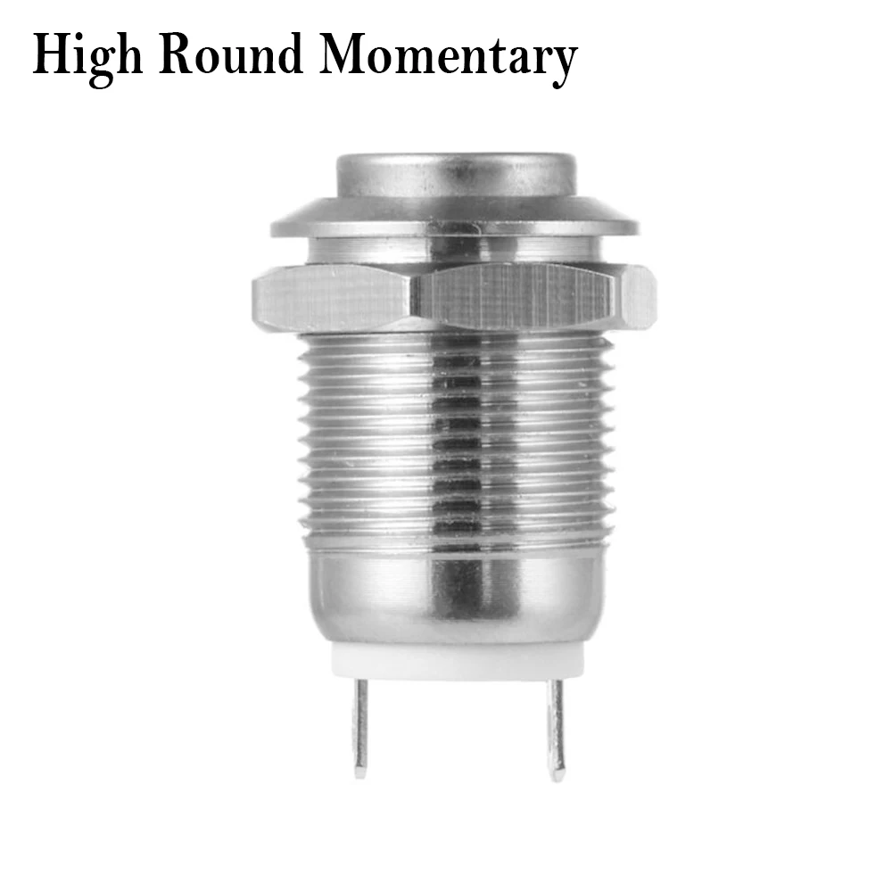Silver Momentary 12mm Push button Replacement Accessories Stainless Steel