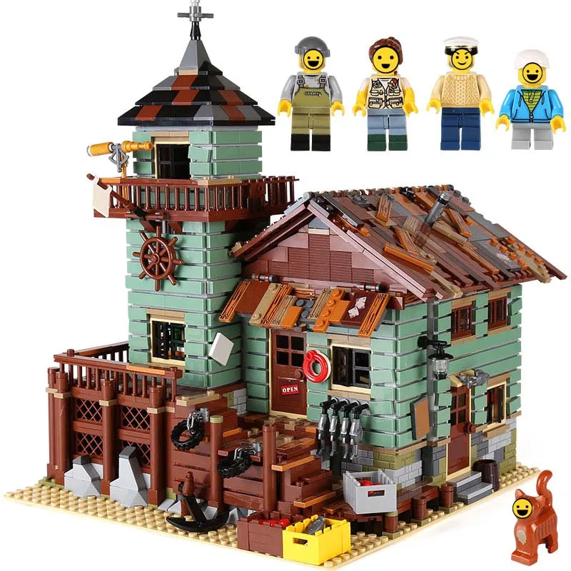 Ideas series The Old Fishing Store Model Building Blocks Toys For Children NEW